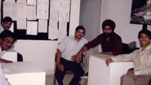 hussain andaryas at elanco india limited with his colleagues. this is where i recieved a call to start a radio program in 1994